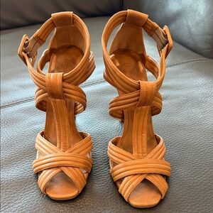 Tory Birch Women's Tan Strappy High Heel Sandals